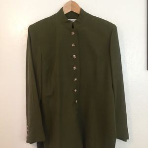Vintage Chaus Silk Manderin  CollarJacket